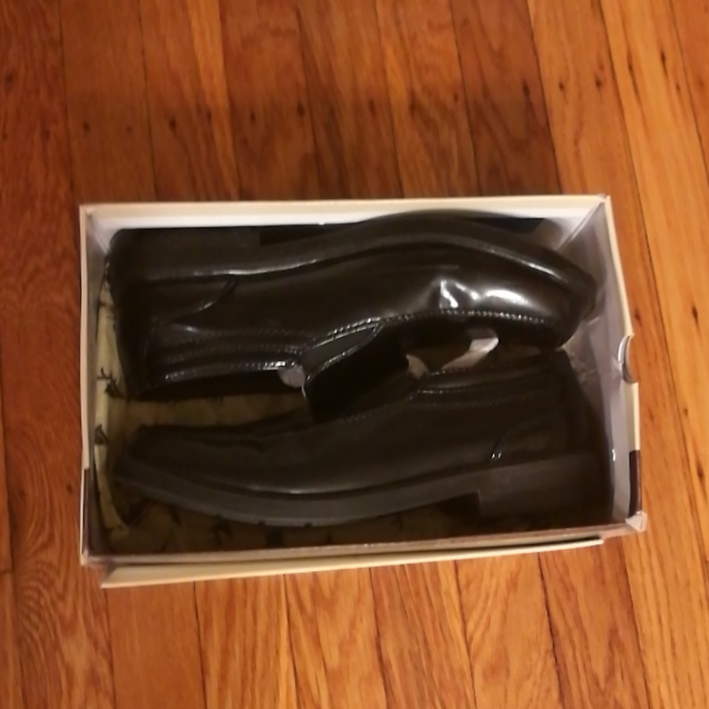 Deer Stags Boys Black Leather Shoes 6 1/2 W